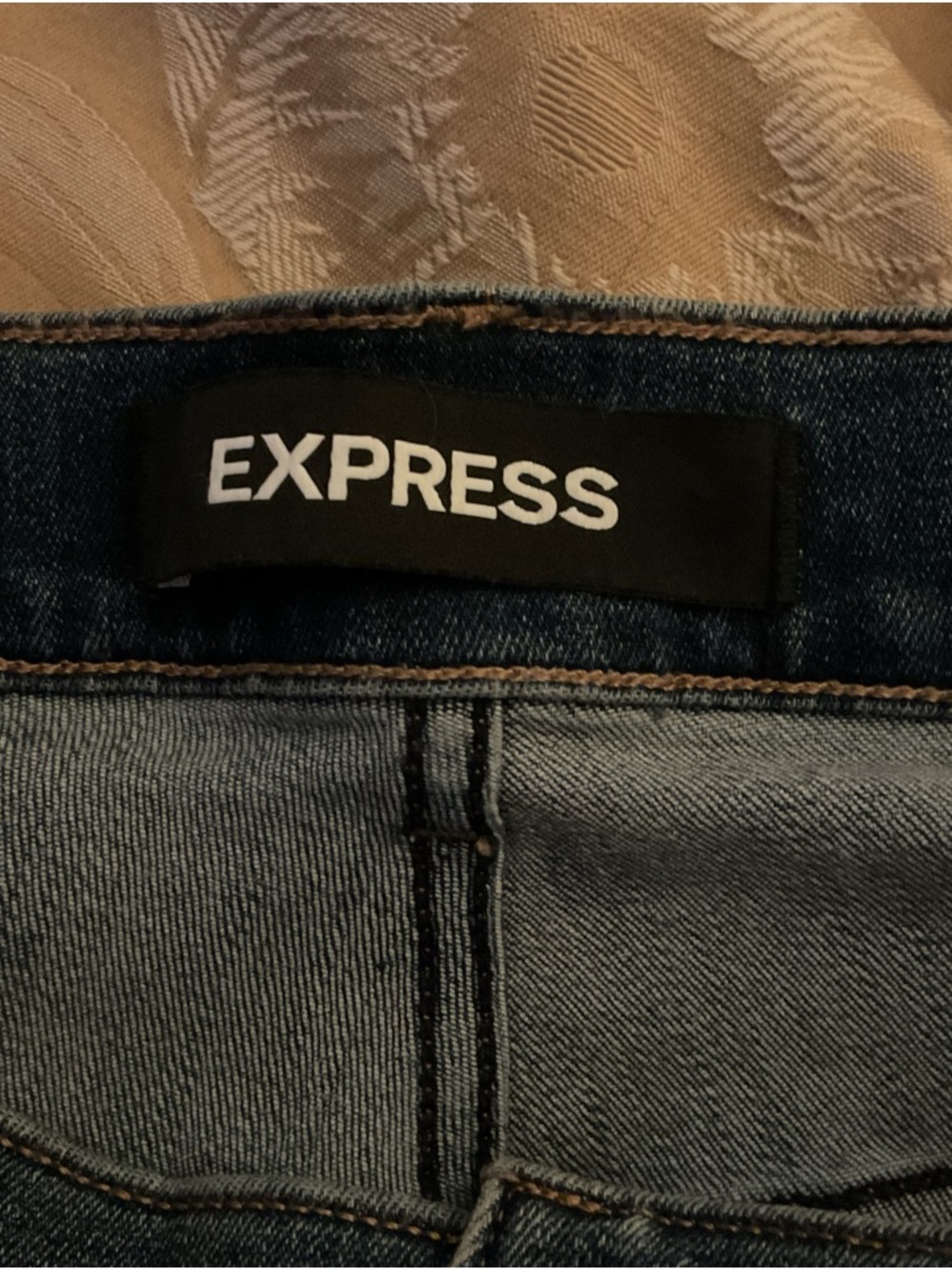 Express Dark Blue Ankle Legging High Rise Jeans